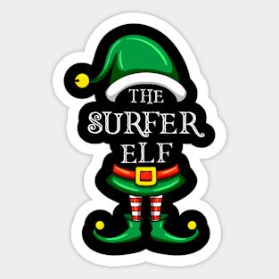 The Surfer Elf Matching Family Christmas Pajama Sticker